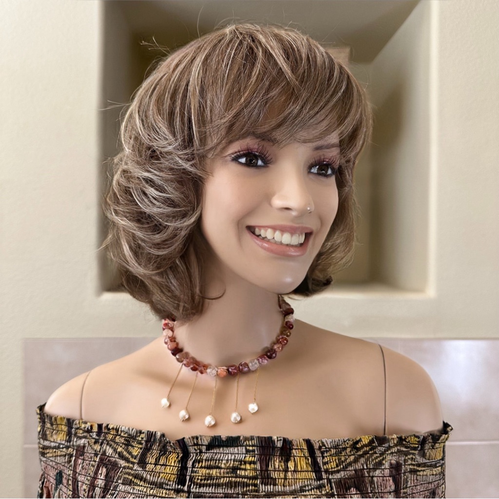 N002 New Handmade Cascade Drop Necklace Fire Quartz And Pearls Gold Findings